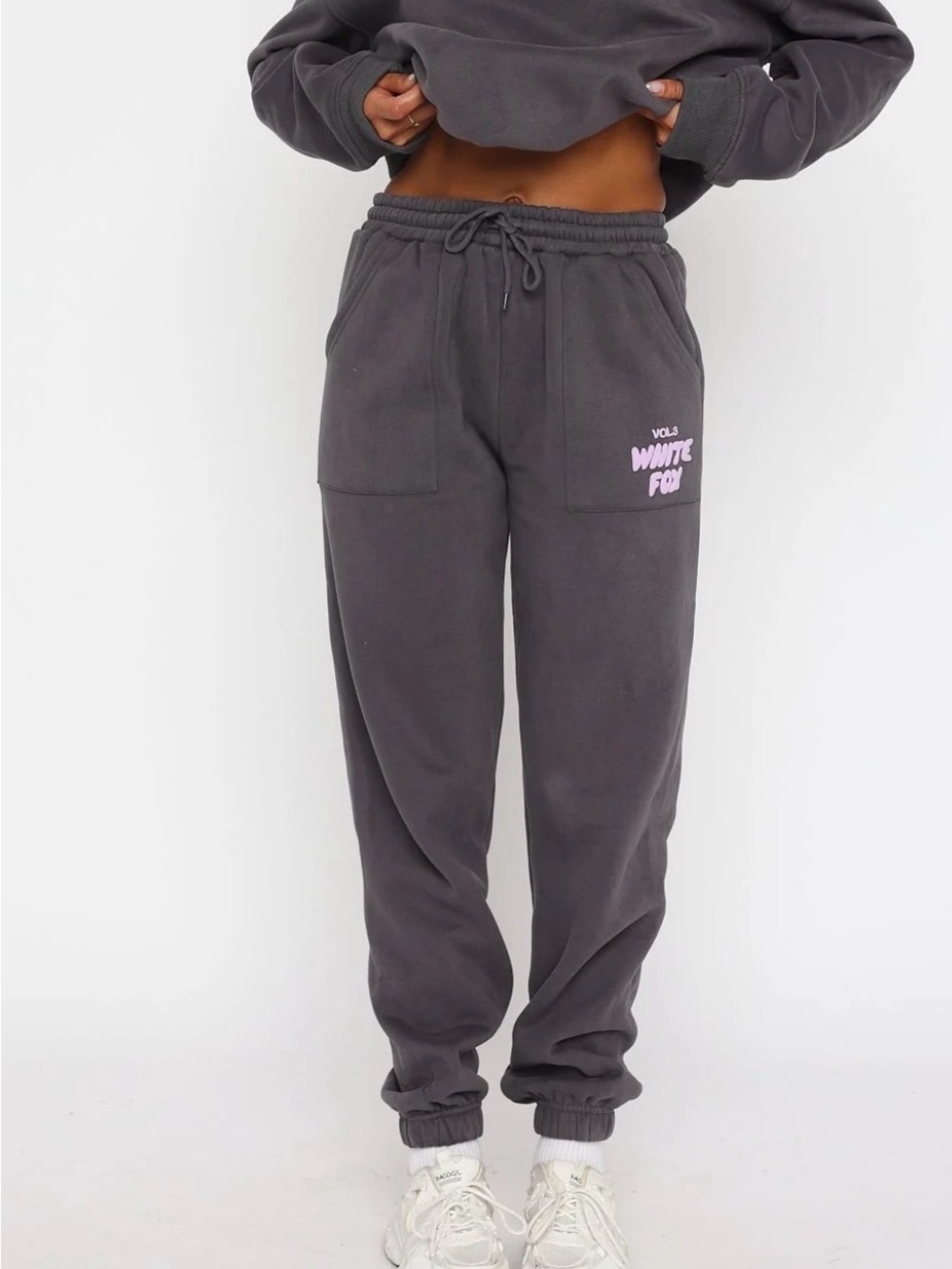 White Fox Gray Sweatpants Small